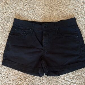 Mother The dropout cuff Women's Black Shorts